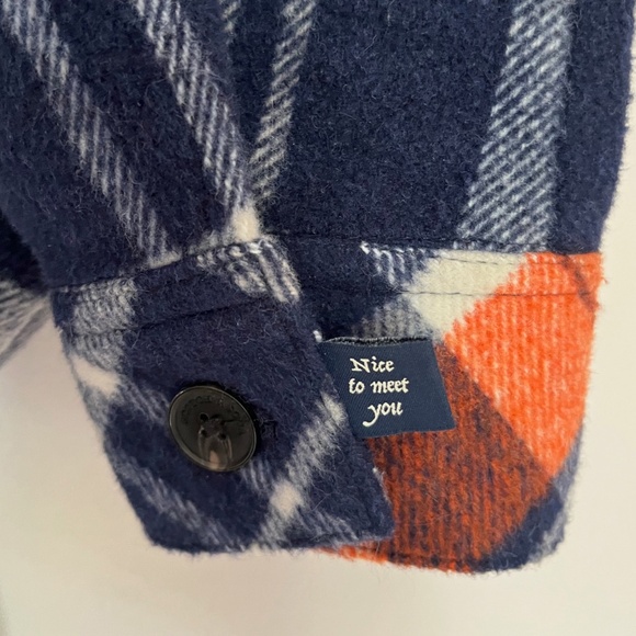 Wool Blend Check Belted Plaid Overshirt - Picture 8 of 8